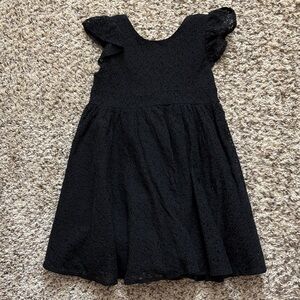Elegant Black Lace Kids Dress